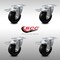 Service Caster 4 Inch SS Soft Rubber Wheel Swivel Top Plate Caster Set Total Lock Brake SCC SCC-SSTTL20S414-SRS-4 - alternate 2